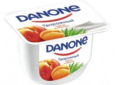 Творожный десерт DANONE персик/абрикос, 170 г, 1 штука