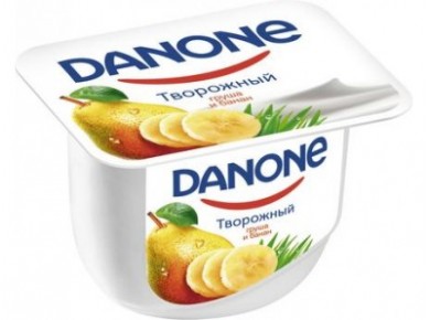 Творожный десерт DANONE груша/банан, 170 г, 1 штука