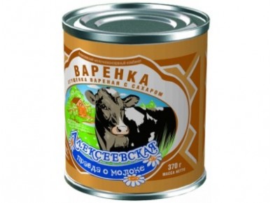 Сгущенка вареная АЛЕКСЕЕВСКАЯ Варенка с сахаром 8,5%, 370г, 1 штука