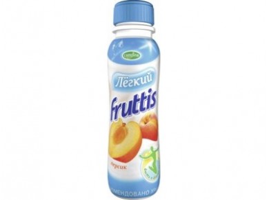 Питьевые йогурты FRUTTIS легкий с соком вишни 0,1% 285г, 1 штука