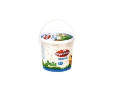Творог ВКУСНОТЕЕВО, 9% 750г, 1 штука