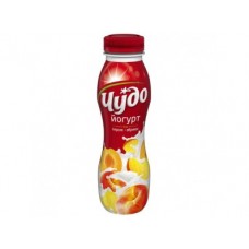 Йогурт ЧУДО питьевой персик/абрикос, 2,4% 290г, 1 штука