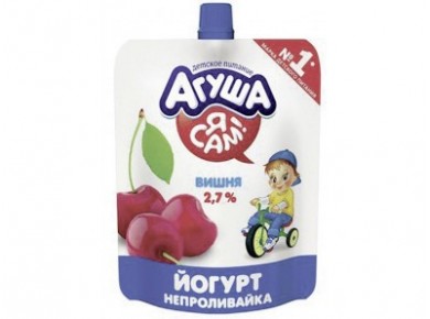 Йогурт АГУША Вишня, 85г, 1 штука