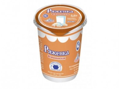 Ряженка ДОБРЯНА ОСТАНКИНСКИЙ МК, 2,5% 450г, 1 штука