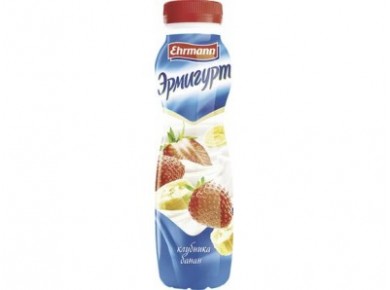 Питьевые йогурты ЭРМИГУРТ киви/крыжовник, 290г, 1 штука