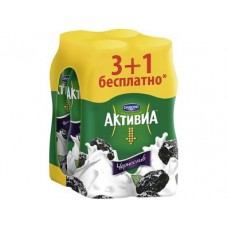 Питьевые йогурты АКТИВИА чернослив 2,2%, 290 г, 1 штука