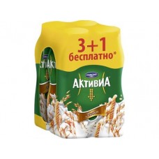 Питьевые йогурты АКТИВИА злаки 2,2%, 4*290 г, 1 штука