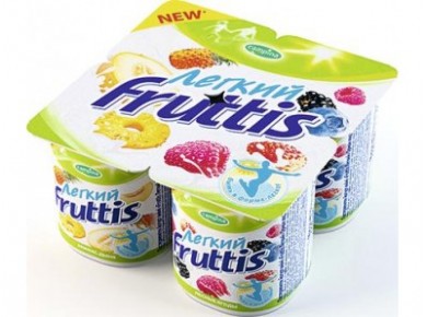 Десерт FRUTTIS легкий ананас-дыня и лесные ягоды 0,1%, 4х110г, 1 упаковка