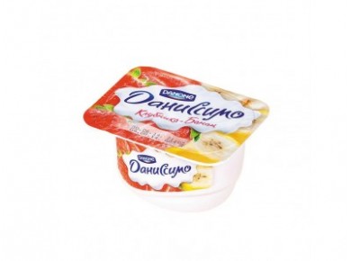 Творожный десерт ДАНИССИМО клубника/банан, 130г, 1 штука