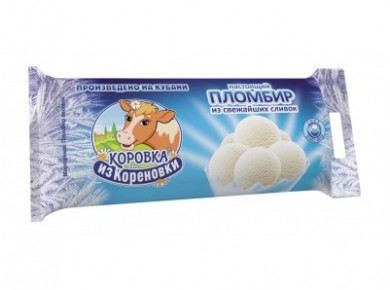 Мороженое Пломбир КОРОВКА ИЗ КОРЕНОВКИ 15%, 1кг, 1 штука