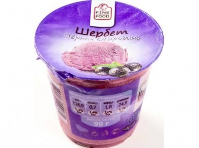 Щербет FINE FOOD Черная смородина, 90г, 1 штука