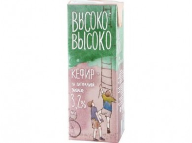 Кефир ВЫСОКО ВЫСОКО 3,2%, 1л, 1 штука