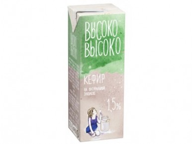 Кефир ВЫСОКО-ВЫСОКО, 1% 1л, 1 штука
