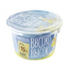 Сметана ВЫСОКО-ВЫСОКО, 15% 180г, 1 штука