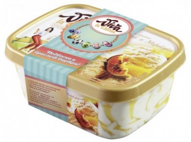 Мороженое VIVA LA CREMA Персик и Маракуйя, 568г, 1 штука