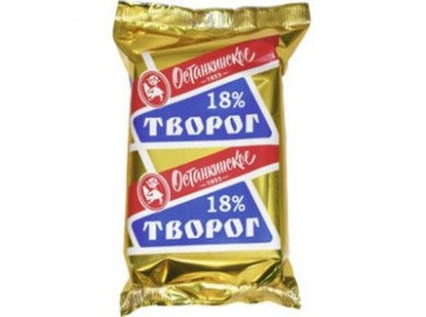 Творог ОСТАНКИНСКИЙ МК 18%, 180г, 1 штука