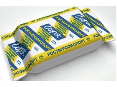 Творожный сырок РОСТАГРОЭКСПОРТ с сахаром и ароматом ванили 16,5%, 90г, 1 штука