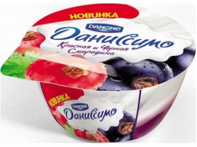 Творожок ДАНИССИМО с Черной и Красной Смородиной 5%, 140г, 1 штука