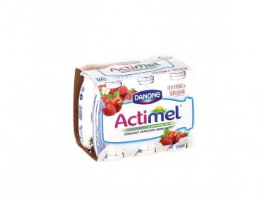 ACTIMEL земляника/шиповник, 100 г, 6 штук