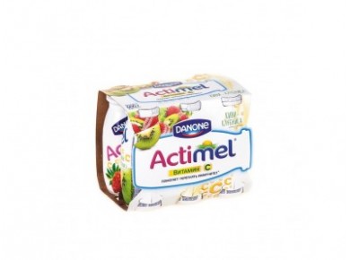 ACTIMEL киви/клубника, 100 г, 6 штук