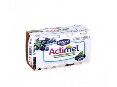 ACTIMEL черника/ежевика, 100 г, 8 штук