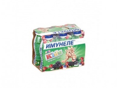 Напиток кисломолочный ИМУНЕЛЕ For Kids Ягодный бум 1,5%, 100г, 6 штук
