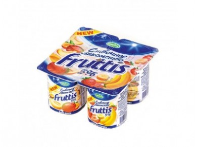 Йогуртовый продукт FRUTTIS Вишневый пломбир/ груша-ваниль 8%, 4*115 г, 1 упаковка