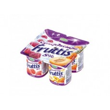 Йогуртовый продукт FRUTTIS Малина- ананас - дыня 8%,  4*115 г, 1 штука
