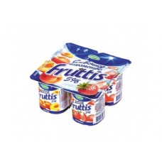 Йогуртовый продукт FRUTTIS клубника/персик, 5%, 4Х115г, 1 штука