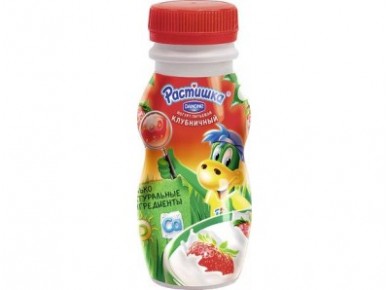 Йогурт РАСТИШКА питьевой Клубника, 200г, 1 штука