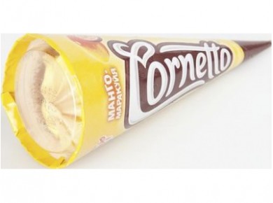 Мороженое CORNETTO рожок Манго-маракуйя, 80г, 1 штука