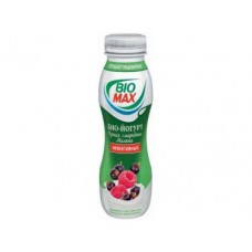 Йоурт питьевой BIO MAX Черная Смородина/Малина 2,7%,  290г, 1 штука
