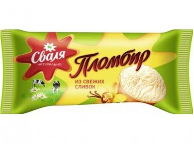 Пломбир СВАЛЯ Ваниль 14%, 61г, 1 штука