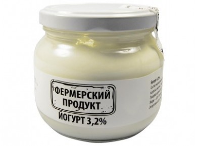 Йогурт ФЕРМЕРСКИЙ ПРОДУКТ 3,2%, 300г, 1 штука