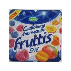 Йогуртовый продукт FRUTTIS Малина-Черника/Абрикос-Манго 5%, 4х115г, 1 штука