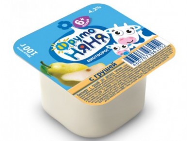 Биотворог ФРУТОНЯНЯ с грушей, 100г, 1 штука