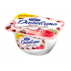 Творожный десерт ДАНИССИМО Малина с шоколадной крошкой, 130г, 1 штука