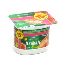 Йогурт АКТИВИА Клубника, 150г, 1 штука