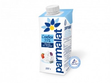 Сливки PARMALAT 35%, 0,2л, 1 штука