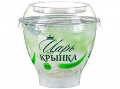 Сметана ЦАРЬ КРЫНКА 20%, 250г, 1 штука
