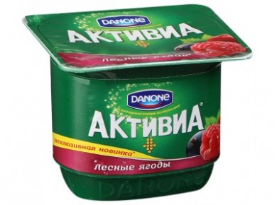 Йогурт АКТИВИА Лесные ягоды, 150г, 1 штука