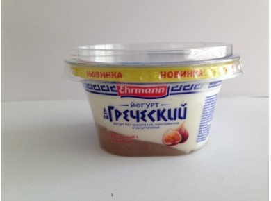 Йогурт EHRMANN А-ля Греческий с инжиром, 140г, 1 штука