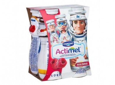 ACTIMEL KIDS малина, 100 г, 4 штуки