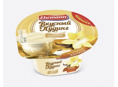 Пудинг EHRMANN манный Вкусный пудинг с ароматом ванили, 140г, 1 штука