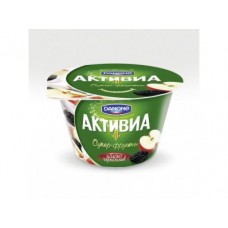 Биойогурт АКТИВИА Danone Супер-фрукты яблоко-чернослив 2,4%, 210г, 1 штука