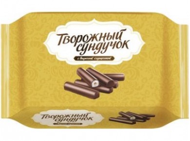 Сырок глазированный ТВОРОЖНЫЙ СУНДУЧОК с вареной сгущенкой, 150г, 1 штука