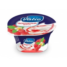 Творожный мусс VALIO Клубника, земляника 4%, 110г, 1 штука