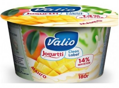 Йогурт VALIO Черника и клубника 2,6%, 180г, 1 штука