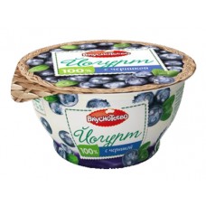 Йогурт ВКУСНОТЕЕВО с черникой 3,5%, 140г, 1 штука