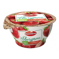 Йогурт ВКУСНОТЕЕВО с клубникой 3,5%, 140г, 1 штука